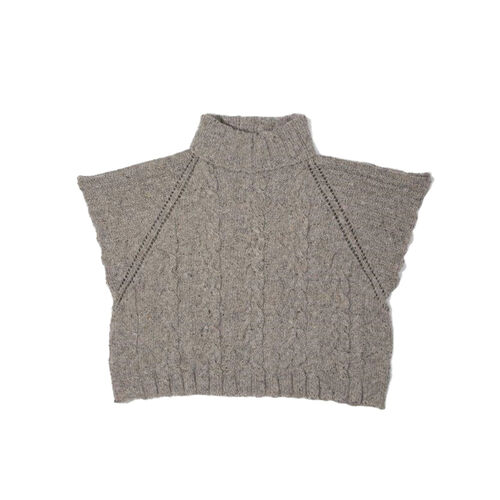 McConnell Woolen Mills Ladies Cable Poncho 70% Merino, 30% Mohair