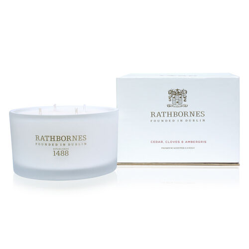 Rathborne Cedar, Cloves and Ambergris Scented Luxury Candle