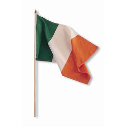 Souvenir Ireland Flag on a Stick 12" X 18"
