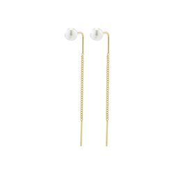 Pilgrim ELBA long chain pearl earrings gold-plated