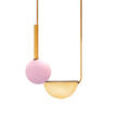 Shock Of Grey Multishape Necklace in Pink