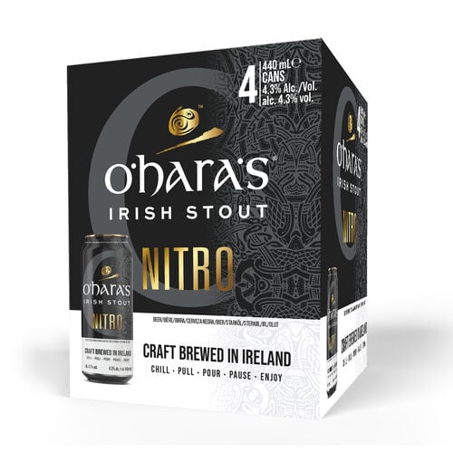 O'Haras O'Hara's Irish Stout Nitro 440ml 4 Pack