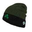 Lansdowne Adults Black Green Knitted Turn Up Hat 