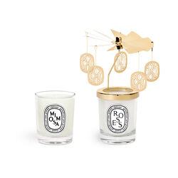 Diptyque Carousel Set With Two Small Candles: Roses And Mimosa