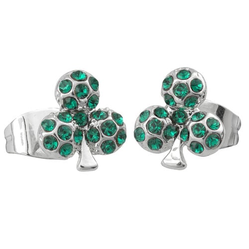 Trinity Trinity & Co. Jewellery Simple Emerald Cubic Zirconia Shamrock Earring