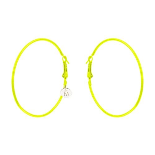 Melissa Curry Neon Yellow Hoop Earrings