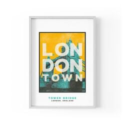 Jando London Town Tower Bridge Print A4