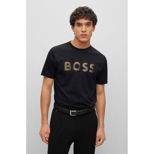 Boss Mens T-Shirt Black Tiburt