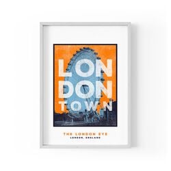 Jando London Eye Print A4