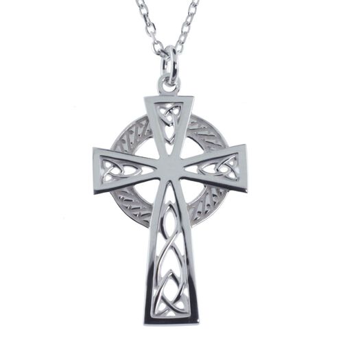 JMH Celtic Cross With Chain Sterling Silver