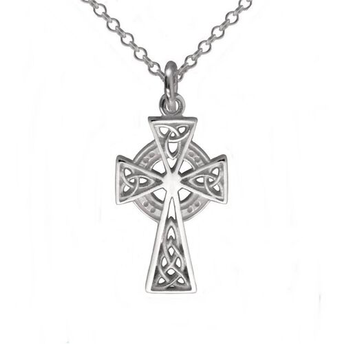 JMH Celtic Cross With Chain Sterling Silver