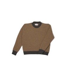 Birdseye Crewneck Sweater 100% Lambswool Ocean S