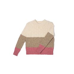 McConnell Woolen Mills Contemporary Aran Sweater Rose S