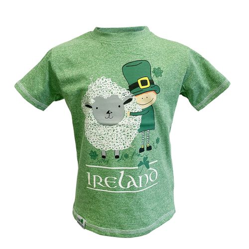 Irish Memories Irish Memories Moss Green Kids Leprechaun T-Shirt 1-2 Years
