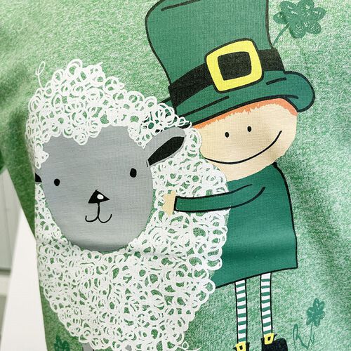 Irish Memories Irish Memories Moss Green Kids Leprechaun T-Shirt 1-2 Years